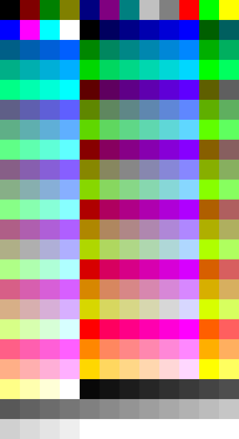 256 colors