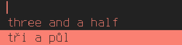 dmenu translation of three and a half